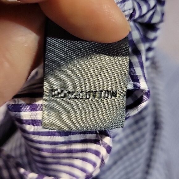 Johnston & Murphy Purple Tailored Fit Button Down Dress Shirt sz Medium - Picture 5 of 5